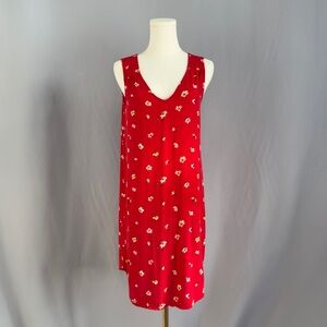 GAP Red Floral Sleeveless Dress